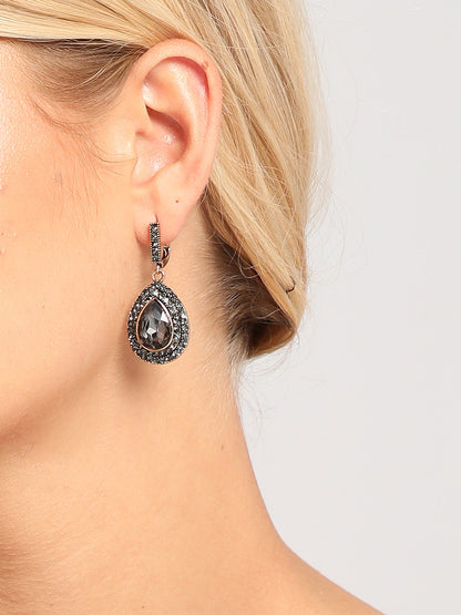 Gold Plated Designer Stone Drop Earring