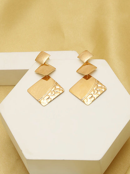 Gold Plated Designer Drop Earring