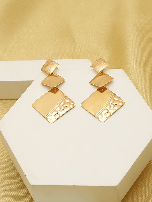 Gold Plated Designer Drop Earring
