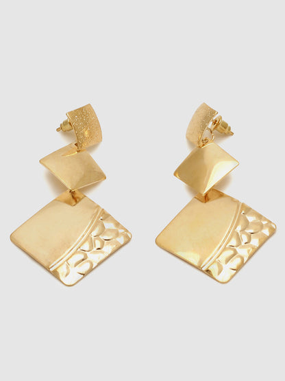 Gold Plated Designer Drop Earring