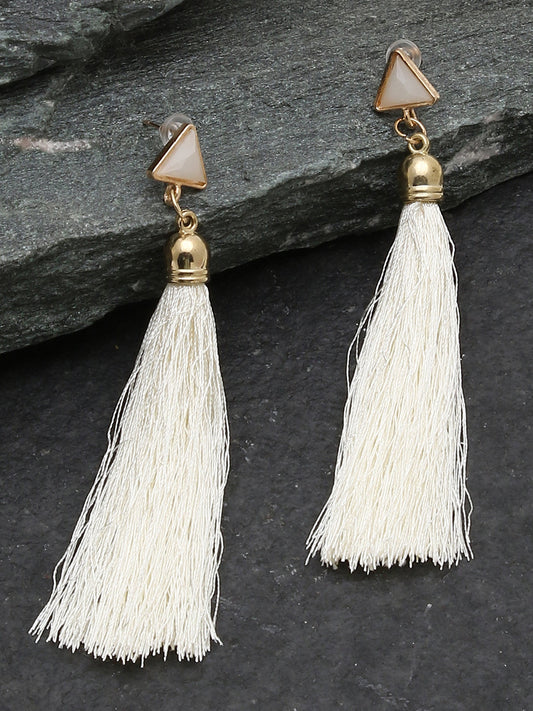 Gold Plated Designer Stone Drop Earring