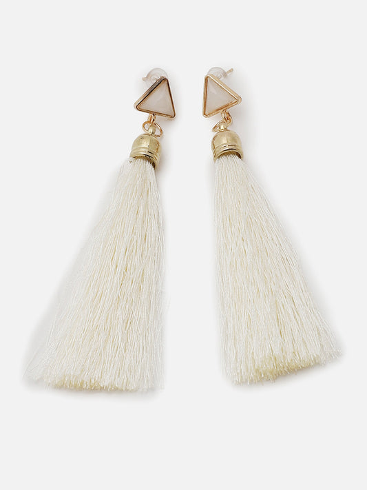 Gold Plated Designer Stone Drop Earring