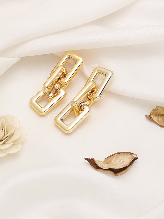 Gold Plated Designer Drop Earring