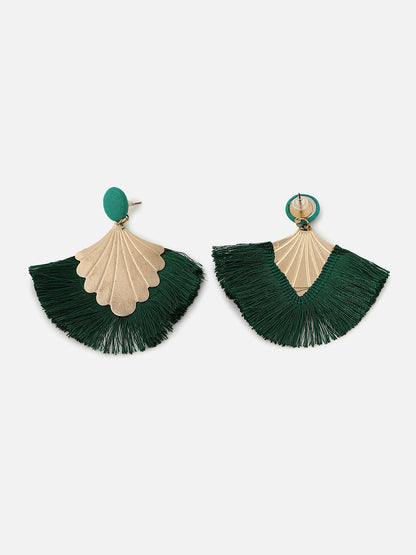 Gold Plated Designer Stone Drop Earring