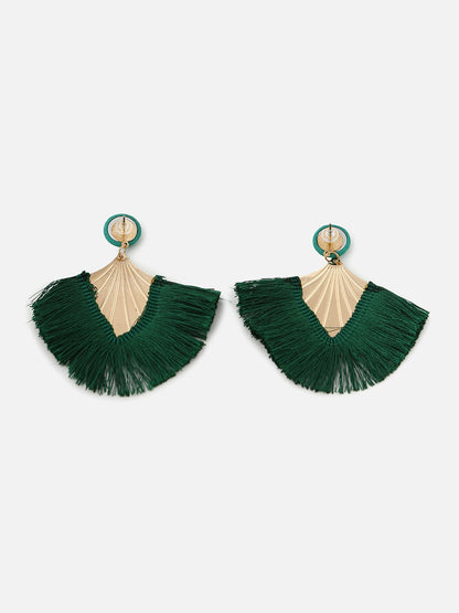 Gold Plated Designer Stone Drop Earring