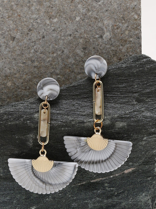 Gold Plated Designer Stone Drop Earring
