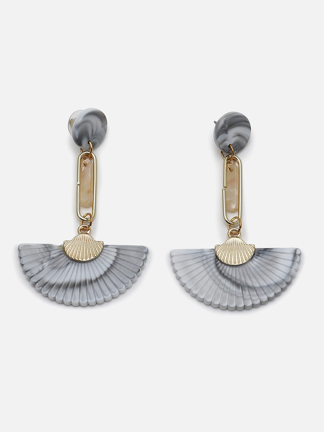 Gold Plated Designer Stone Drop Earring