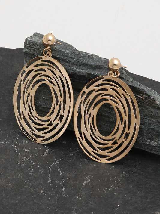 Gold Plated Designer Drop Earring