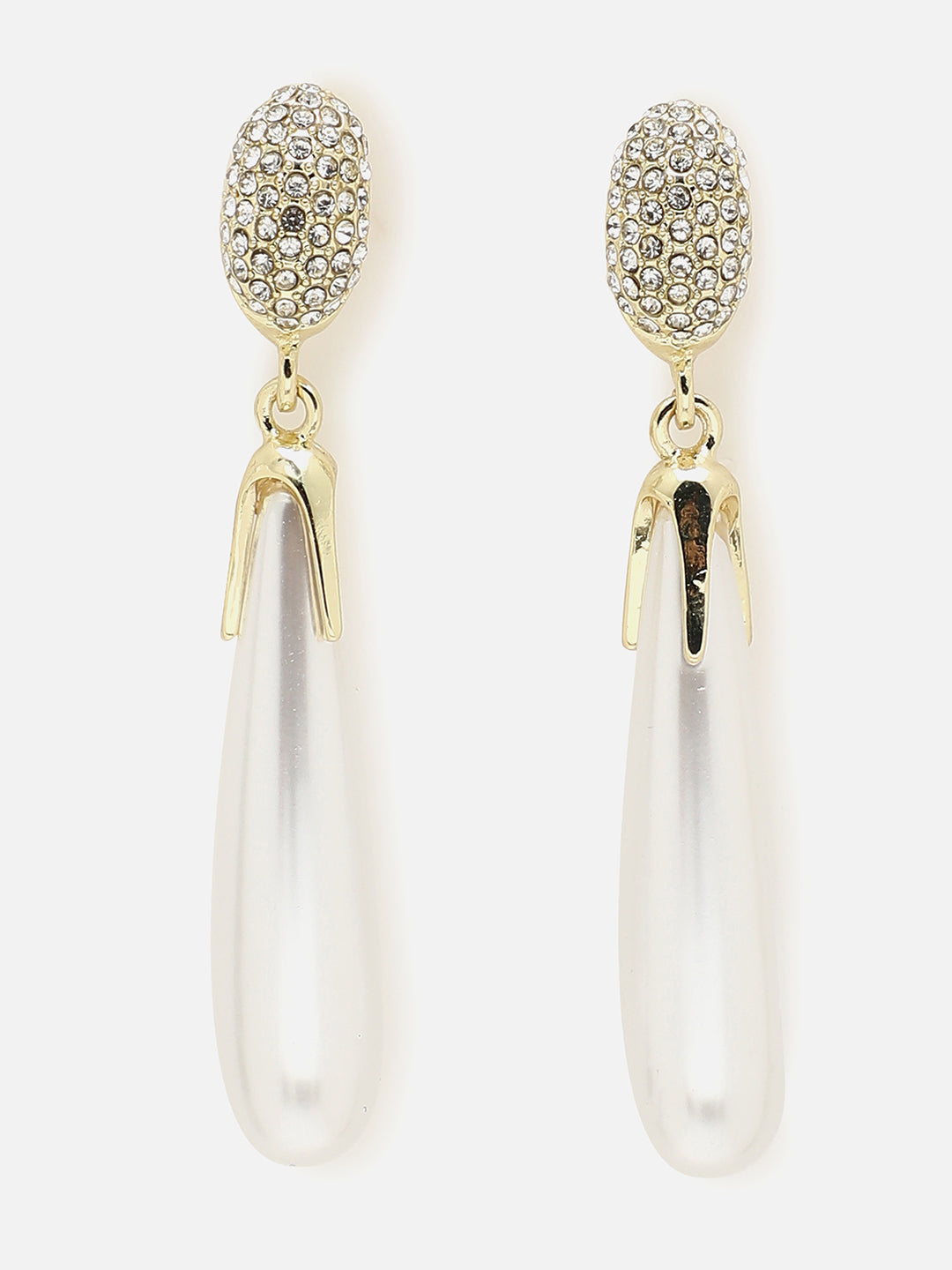 GOLD PLATED PEARLS DROP EARRING WOMEN AND GIRLS
