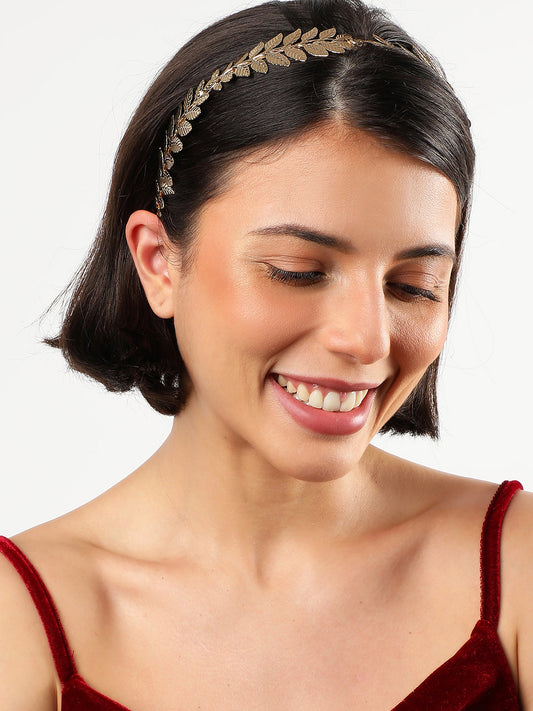 Gold Plated Pearl Hairband