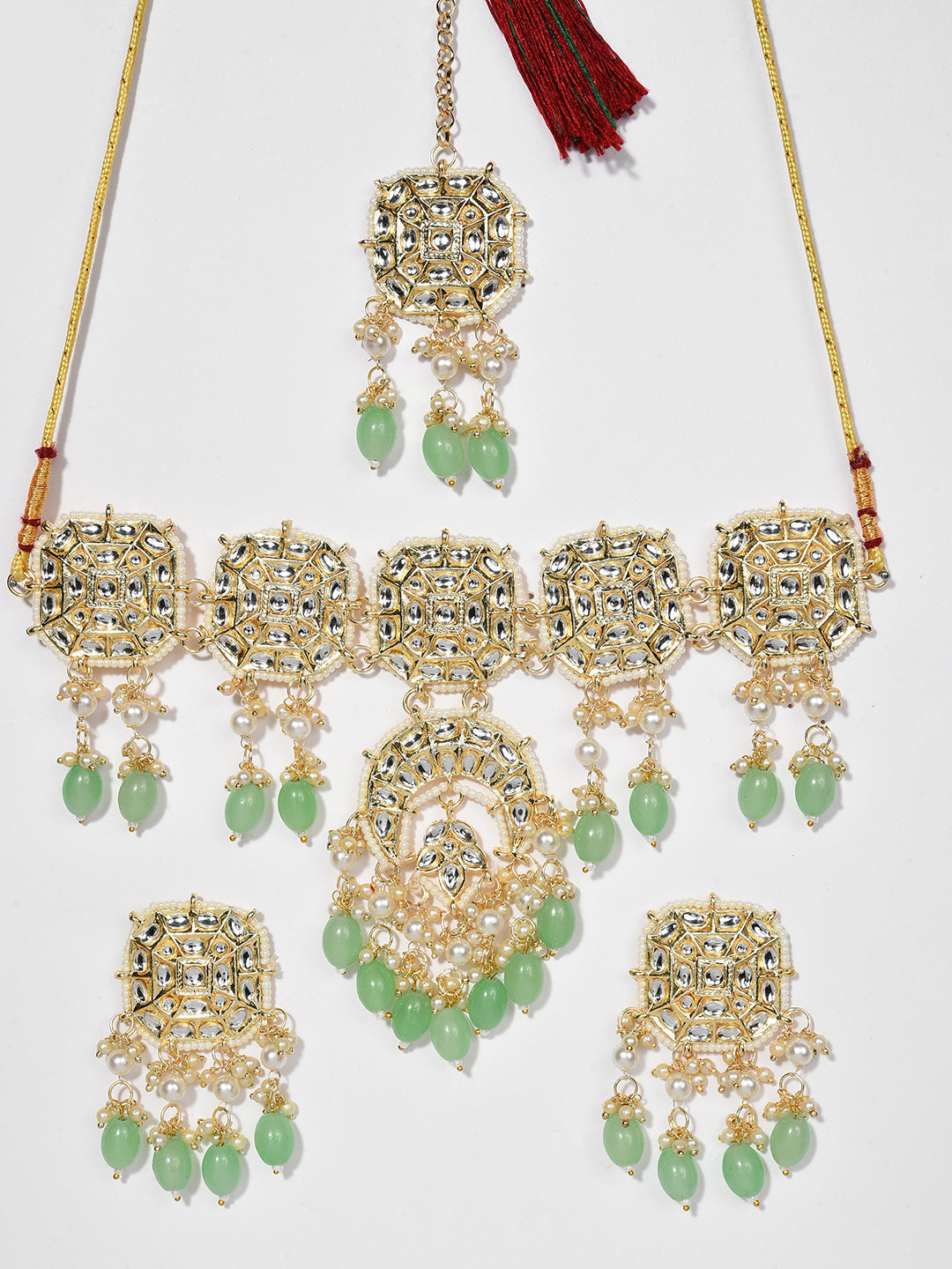 GOLD KUNDAN BRIDAL JEWELLERY SET
