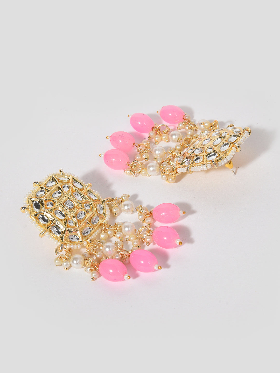 PINK KUNDAN BRIDAL JEWELLERY SET