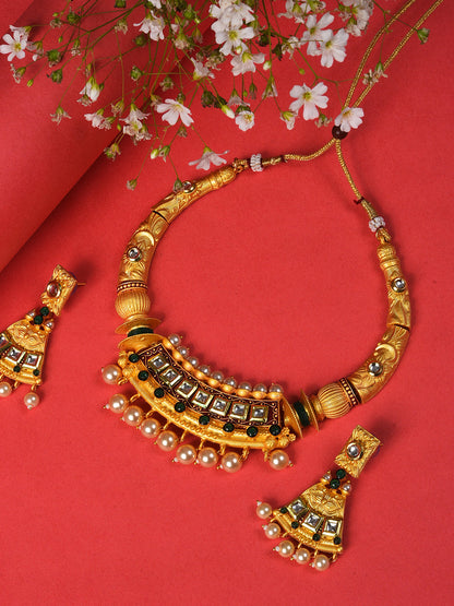 MULTI COLOURED CHOKER WITH EARRINGS