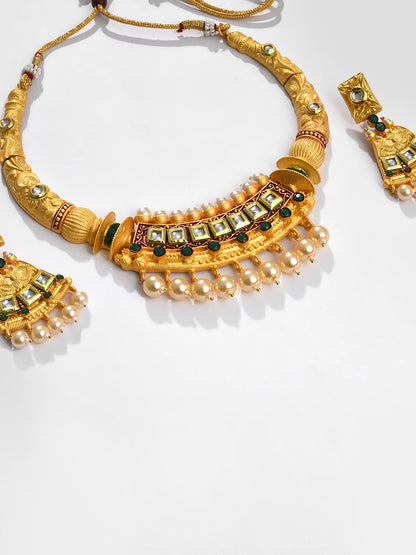 MULTI COLOURED CHOKER WITH EARRINGS