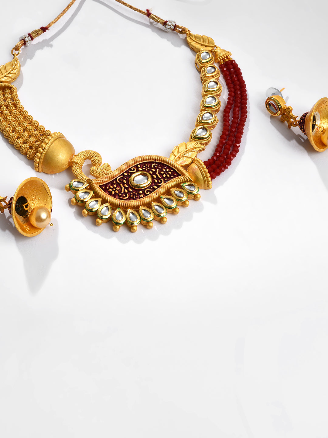 KUNDAN & MEENAKARI BEADED CHOKER SET