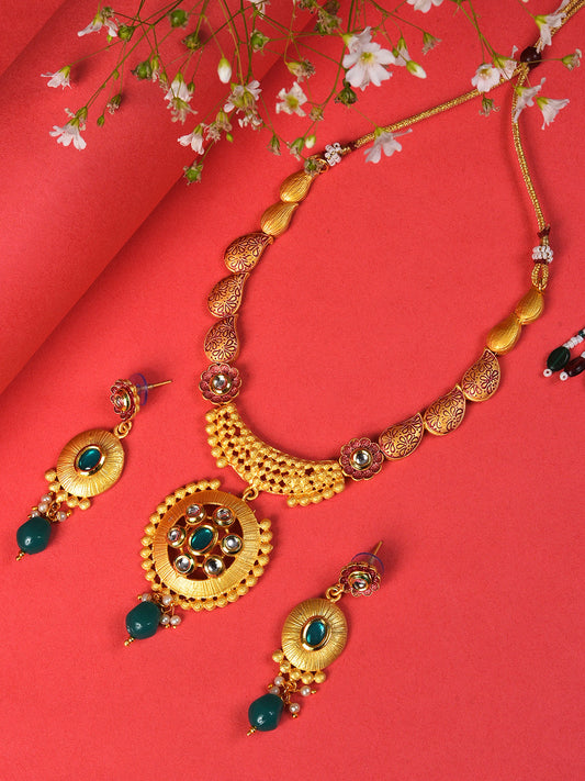 MULTI COLOURED MEENAKARI ROUNDED NECKLACE SET
