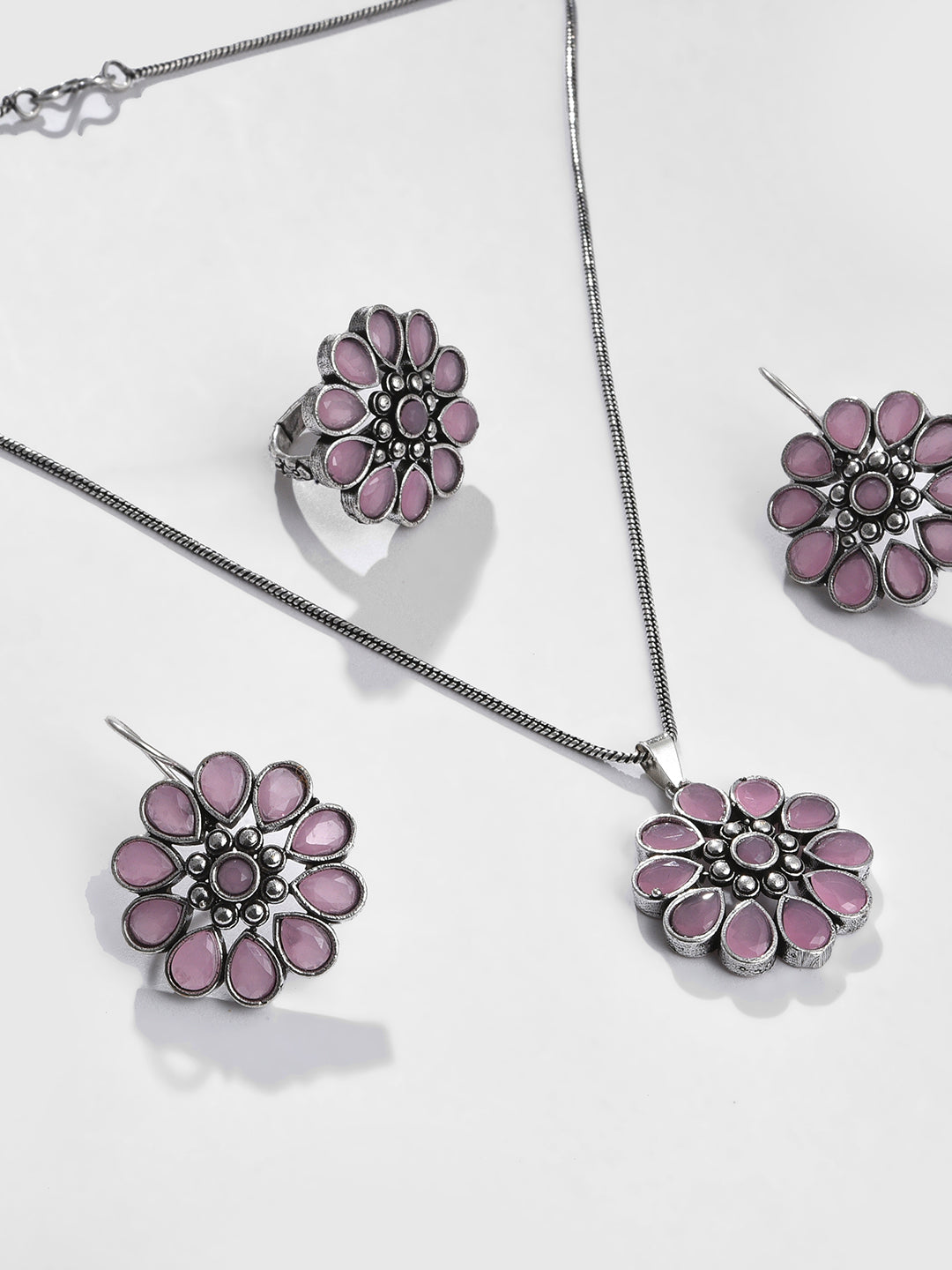 LILAC FLOWER PENDANT SET