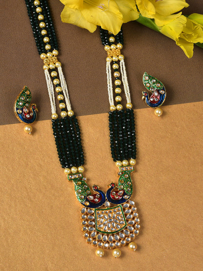 MULTI COLOUR PEACOCK NECKLACE SET