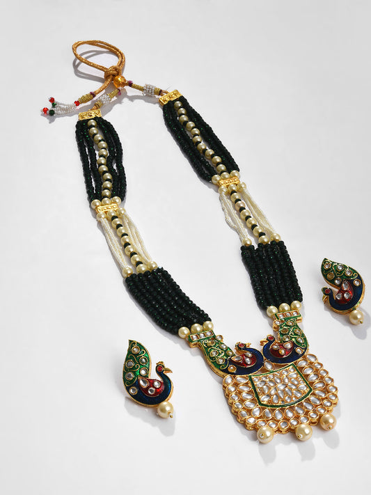 MULTI COLOUR PEACOCK NECKLACE SET
