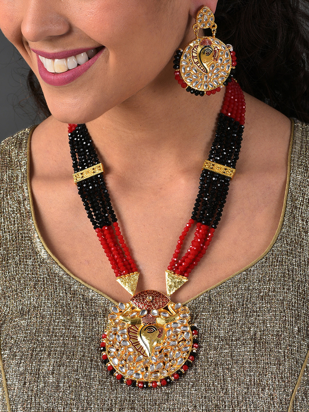 KUNDAN GANESHA NECKLACE SET