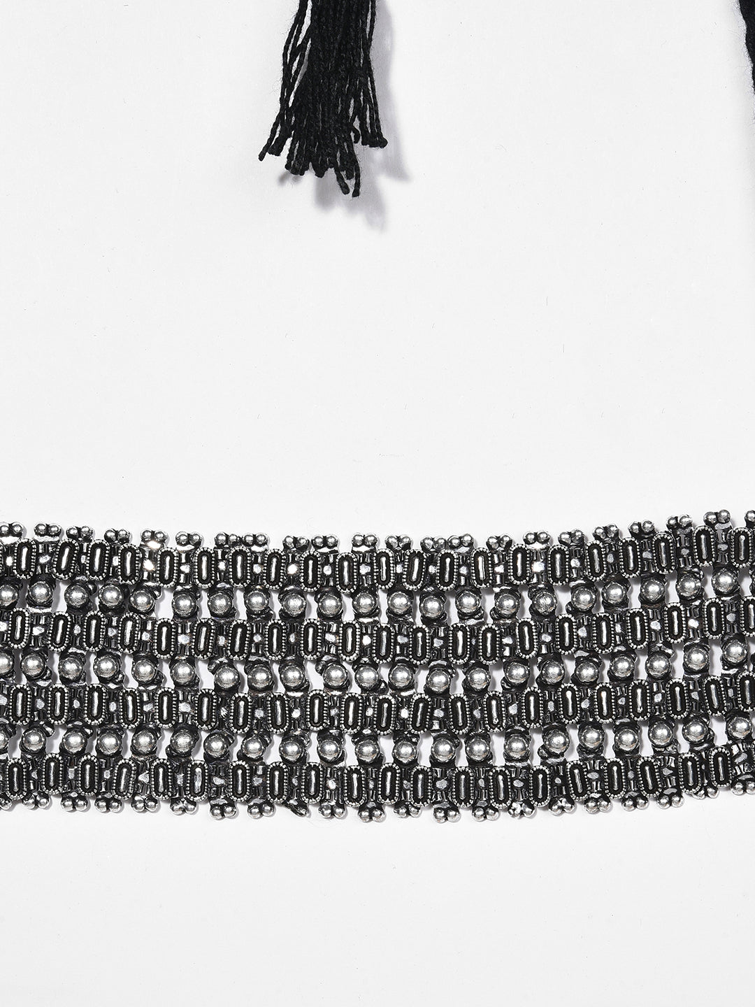 SILVER OXIDISED BOHO CHOKER