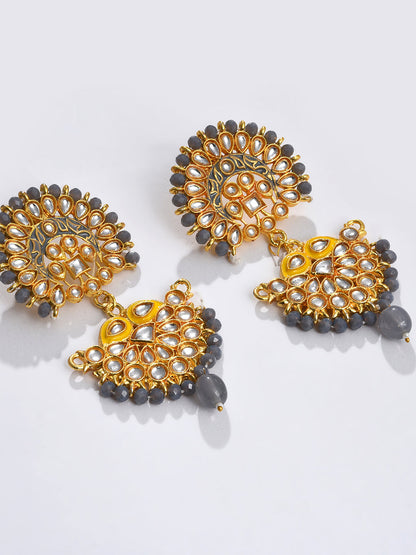 BLUE KUNDAN AND MEENAKARI RANI HAAR SET