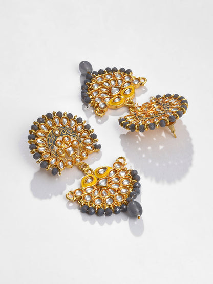 BLUE KUNDAN AND MEENAKARI RANI HAAR SET