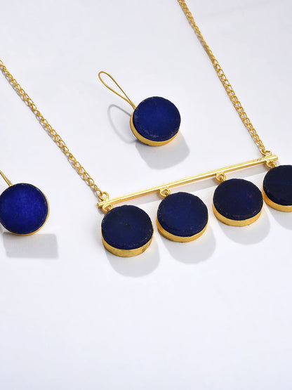 BLUE DROP CHAIN NECKLACE
