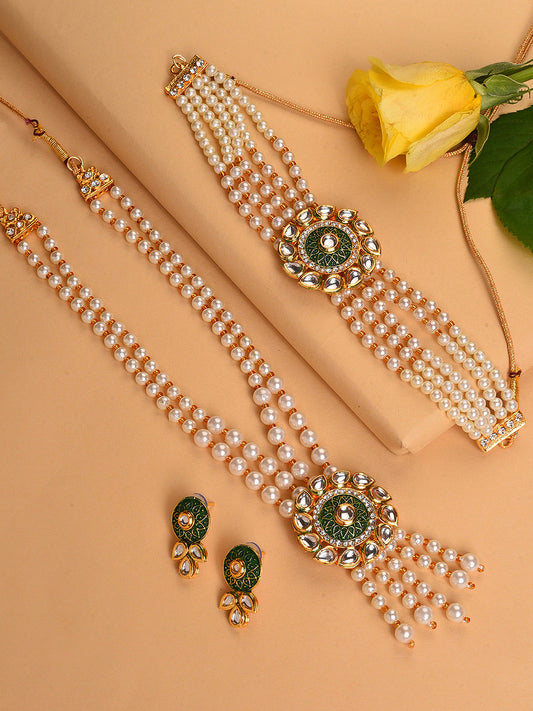 GOLD PLATED PEARLS NECKLACE