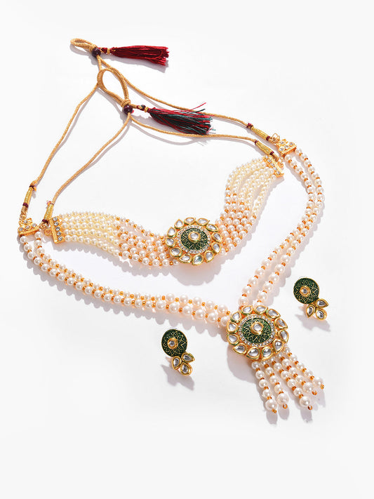 GOLD PLATED PEARLS NECKLACE
