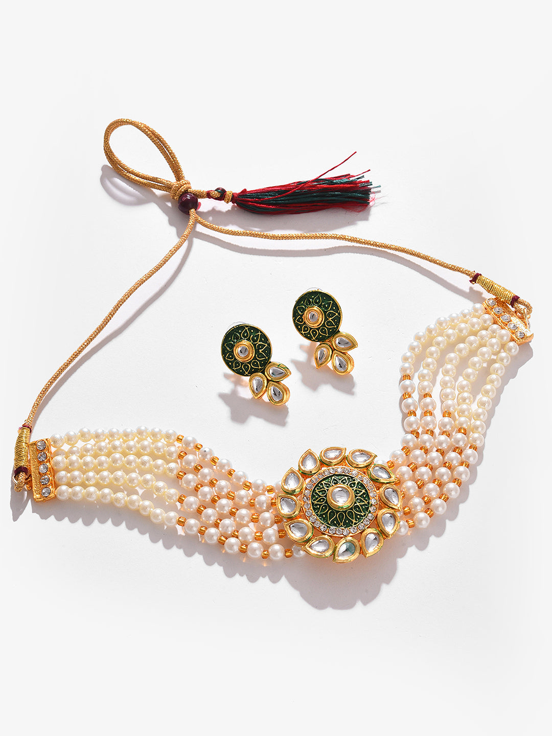 GOLD PLATED PEARLS NECKLACE
