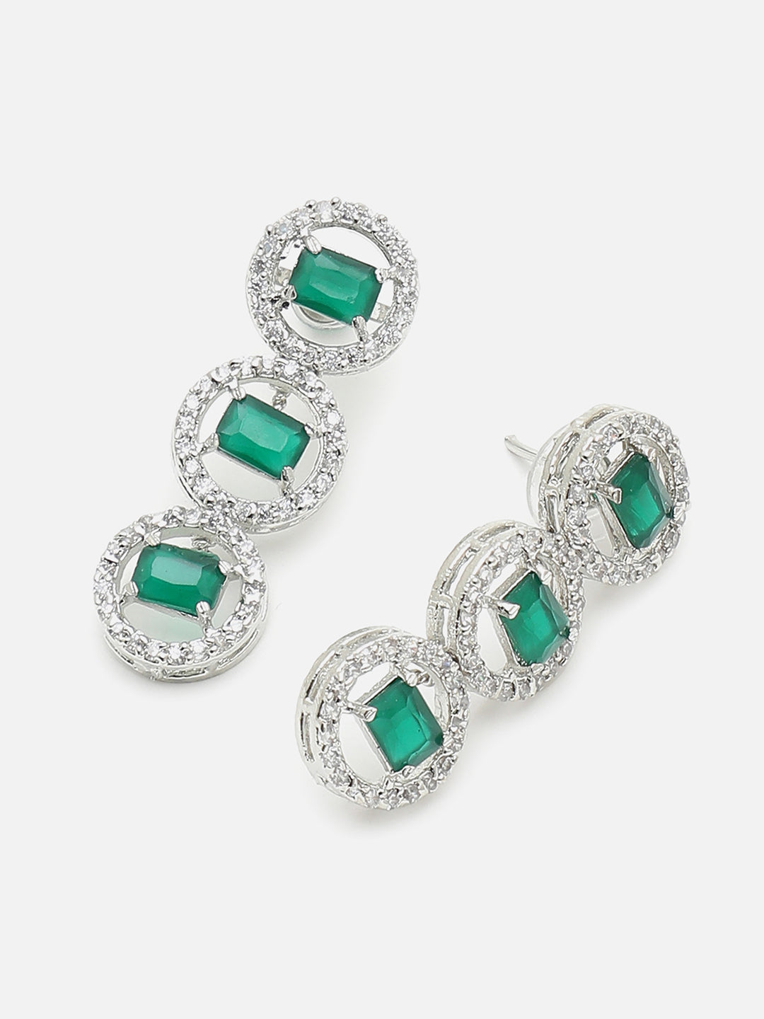 SILVER PLATED BLUE STONE NECKLACE SET