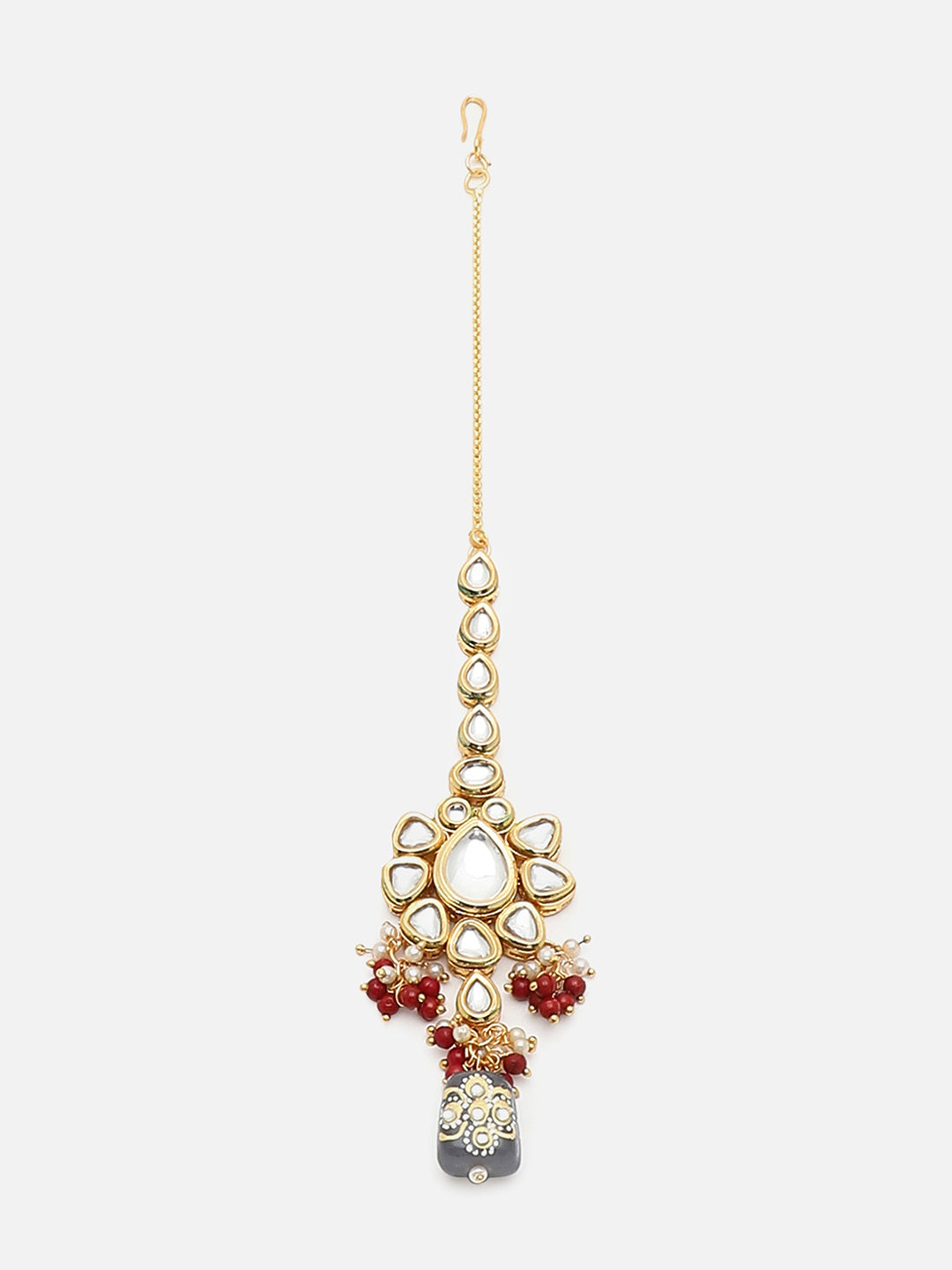 GOLD PLATED KUNDAN NECKLACE SET FOR WOMEN