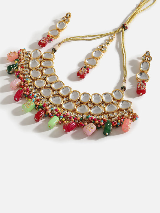 SOHI MULTI COLOUR KUNDAN JEWELLERY SET