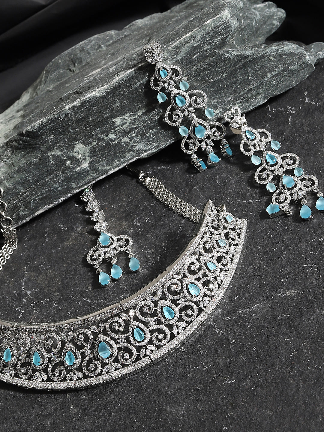 AMERICAN DIAMOND JEWELLERY SET