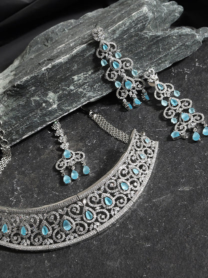 AMERICAN DIAMOND JEWELLERY SET