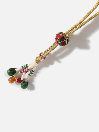 SOHI RED STONES GOLD PLATED JEWELLERY SET