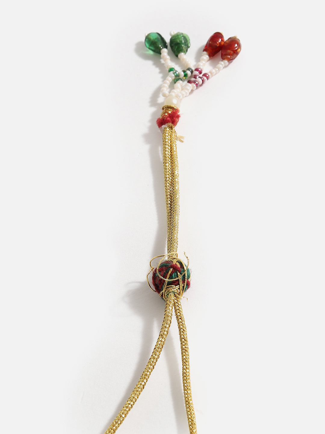 SOHI GOLD PLATED GREEN DROPS JEWELLERY SET