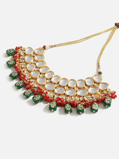 SOHI MULTI COLOUR KUNDAN JEWELLERY SET