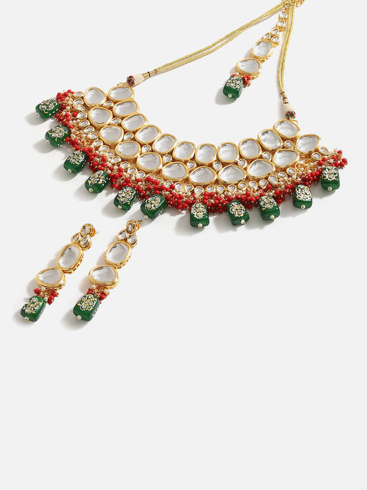 SOHI MULTI COLOUR KUNDAN JEWELLERY SET