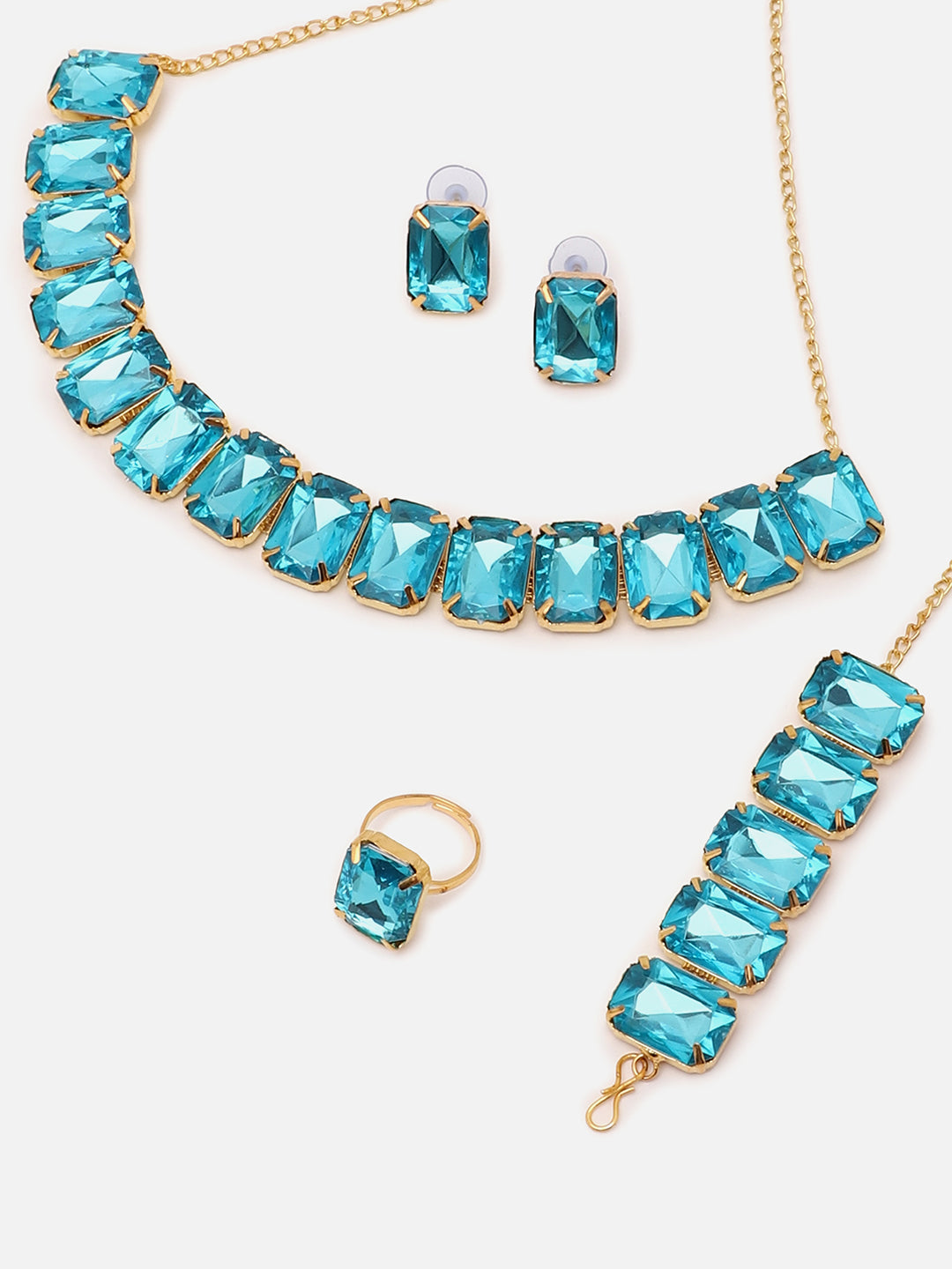 SOHI BLUE STONES JEWELLERY SET