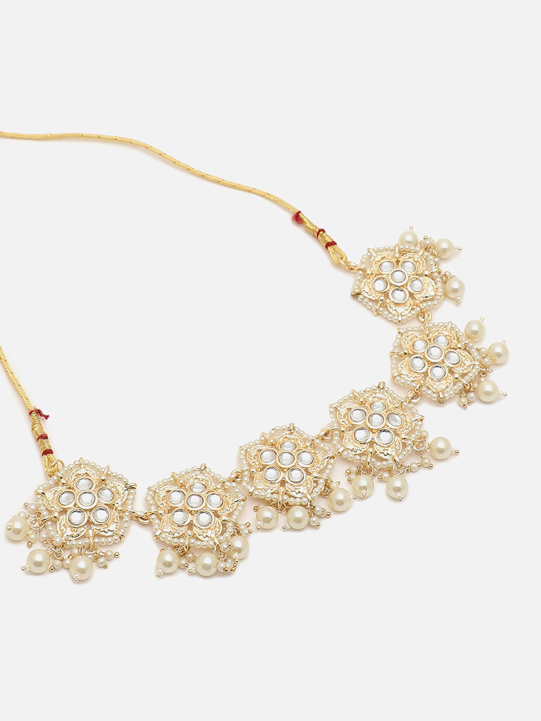 SOHI GOLD PLATED KUNDAN STONES JEWELLERY SET
