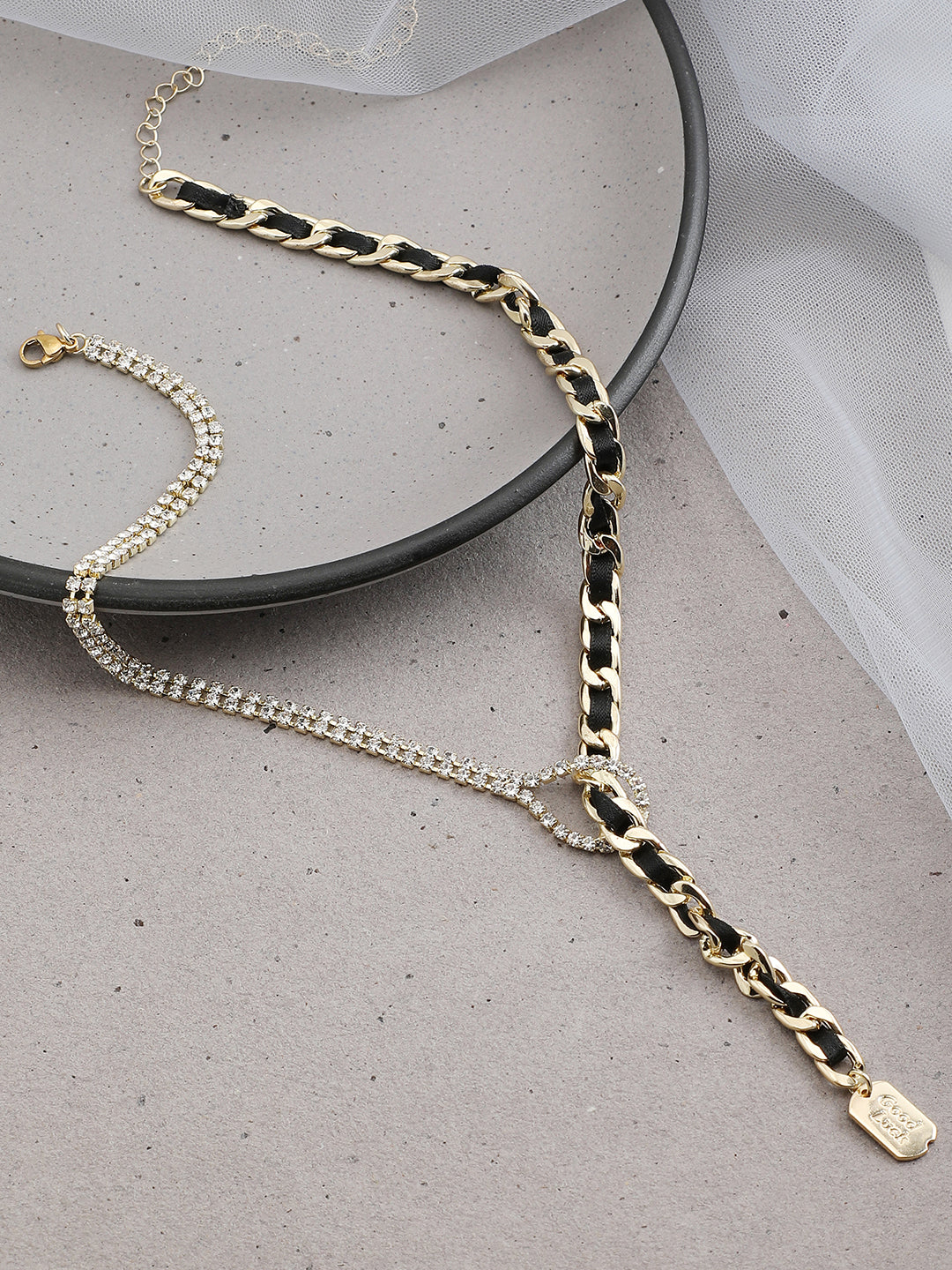Gold Plated Party Designer Stone Necklace For Women