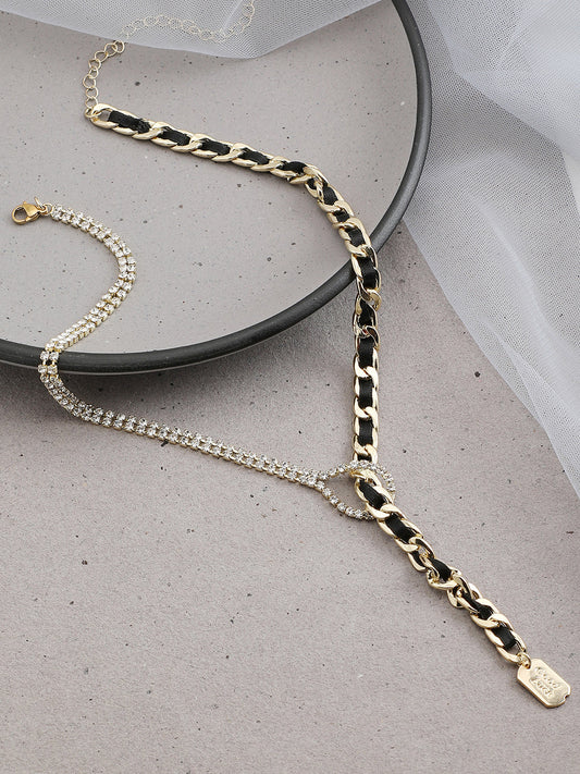 Gold Plated Party Designer Stone Necklace For Women