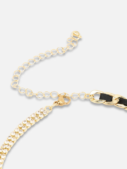 Gold Plated Party Designer Stone Necklace For Women