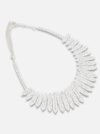 Gold Plated Party Designer Stone Necklace And Earring Set For Women