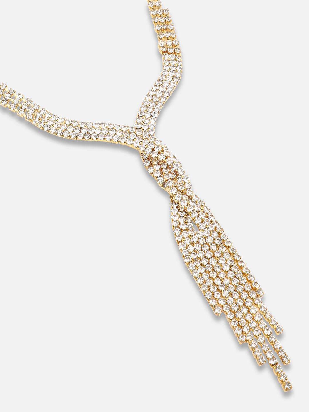 Gold Plated Party Designer Stone Necklace And Earring Set For Women