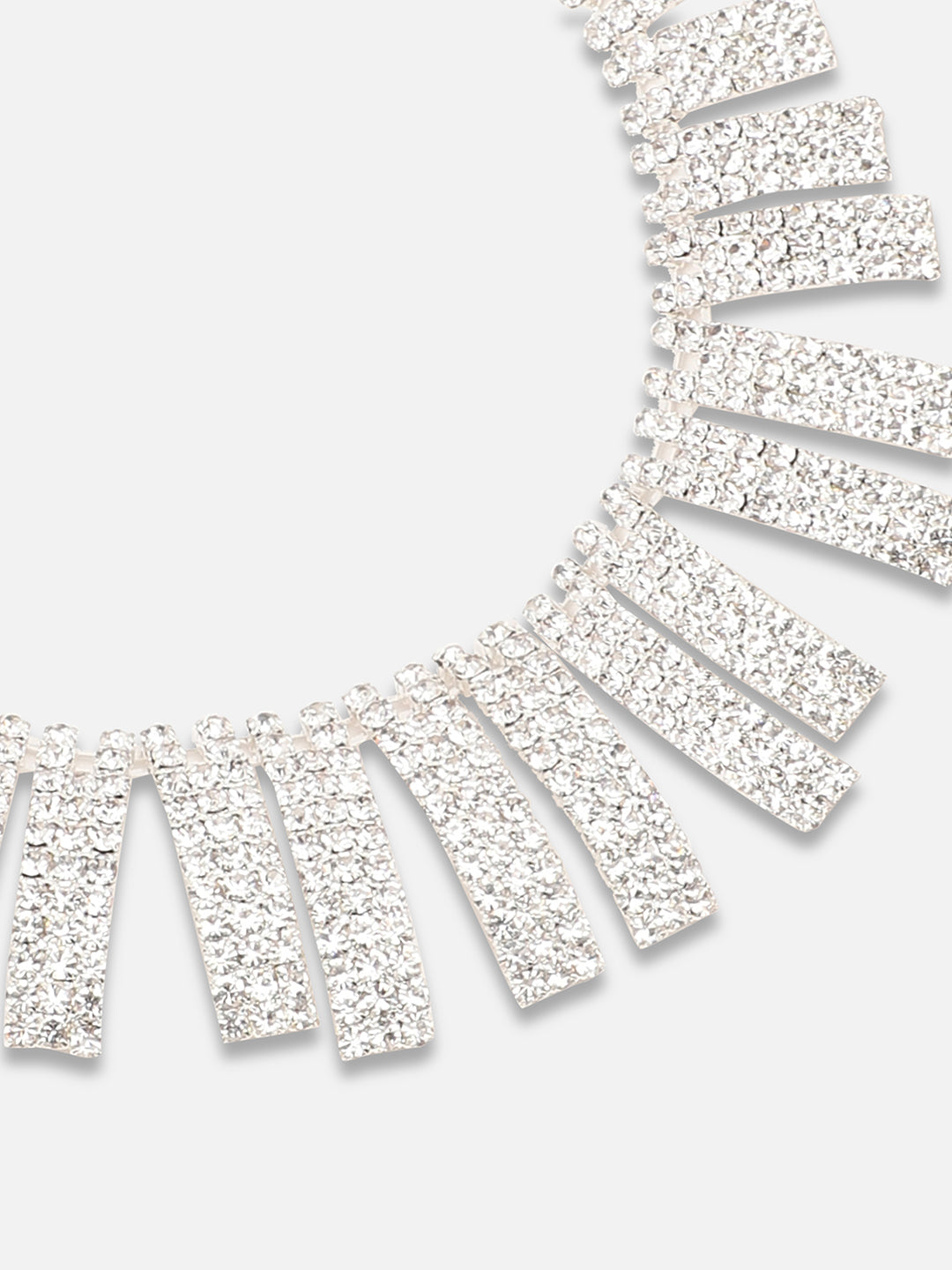 Silver Plated Party Designer Stone Necklace And Earring Set For Women