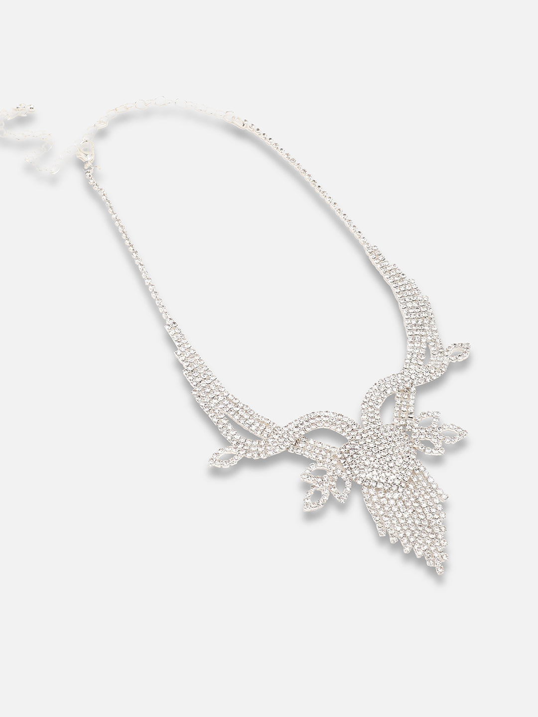 GOLD PLATED PARTY DESIGNER STONE NECKLACE AND EARRING SET FOR WOMEN