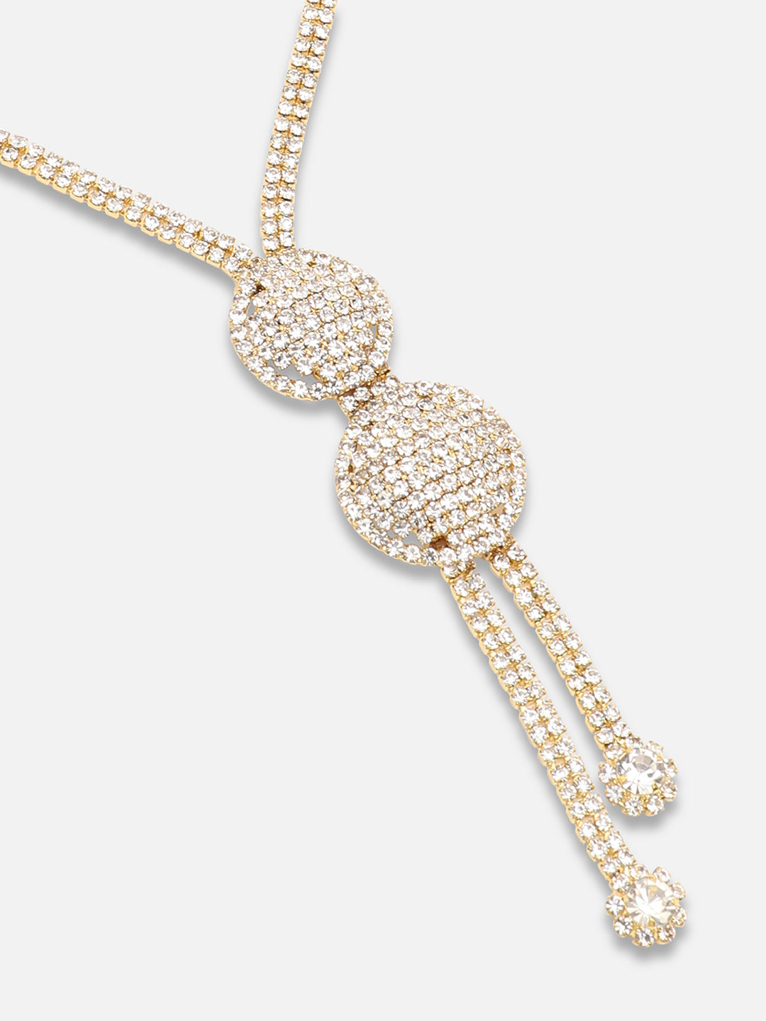 Gold Plated Party Designer Stone Necklace And Earring Set For Women